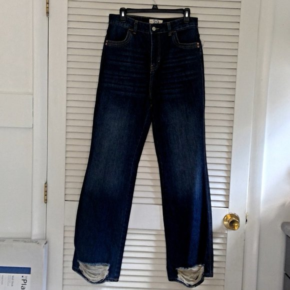 Free People Dark Blue Flare Jeans - Picture 1 of 12